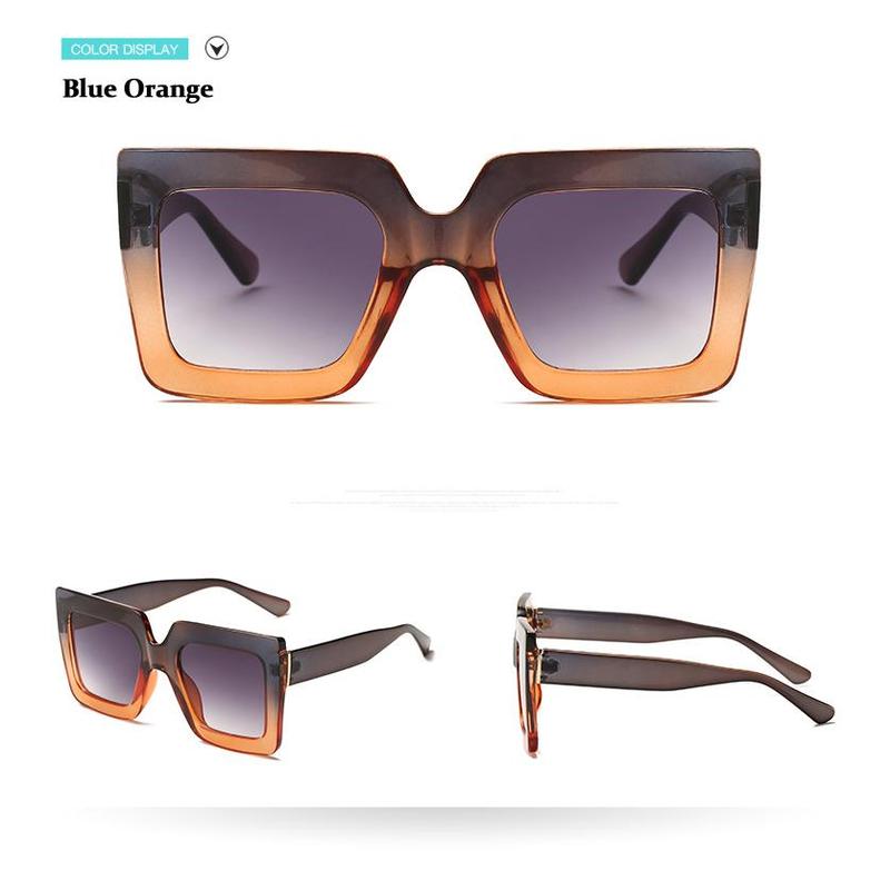 Oversized Sunglasses Women Large Size Sunglasses Men Transparent Gradient Frame Vintage Big Retro Sun Glasses Female Male 8