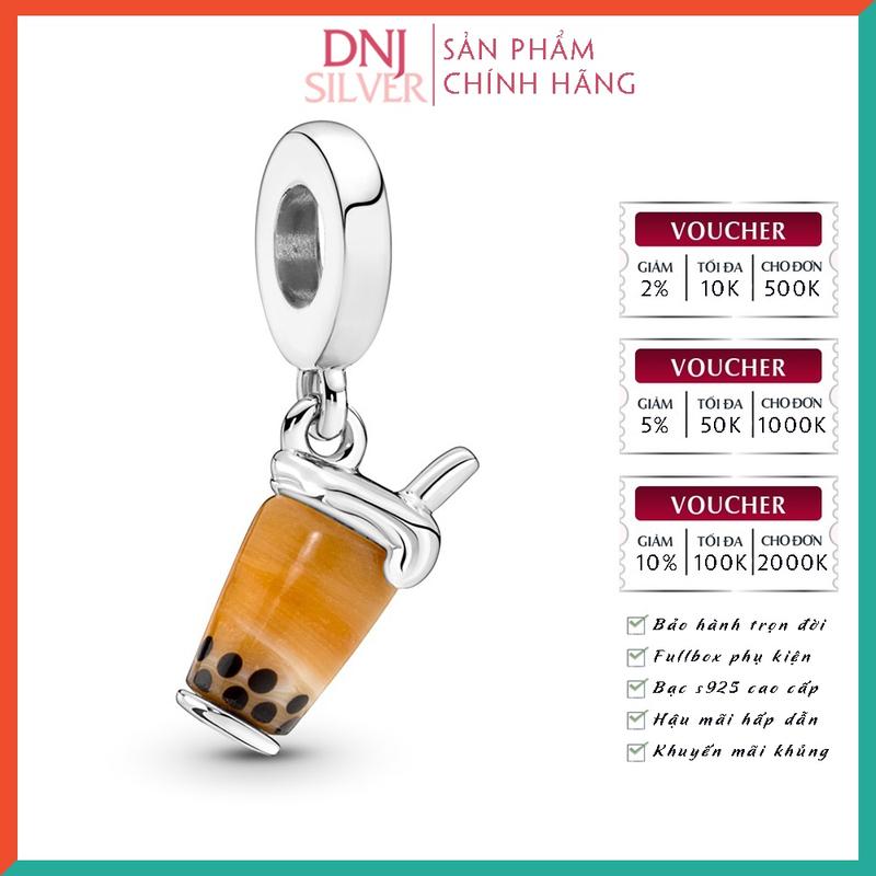 Charm bạc 925 cao cấp, hàng chuẩn bạc - Charm Murano Glass Bubble Tea thích hợp…
