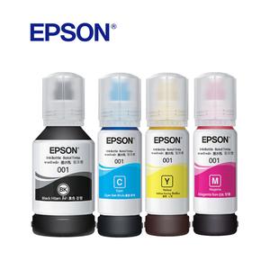 Epson หมึกเติมแท้ 100% EPSON-001 BK/C/M/Y สำหรับ L4150/L4160/L6160/L6170/L6190 คุณภาพสูง พร้อมกล่อง 4 สี ดำ/ฟ้า/เหลือง/ม่วง