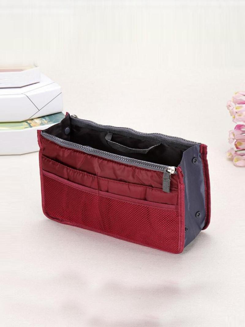 Product Introduction of Spring Basic Solid Color Multi-functional Handheld Storage Bag, Portable Bag Organizer for Travel, Casual Trendy Versatile High-quality Daily Commuting Bag 6