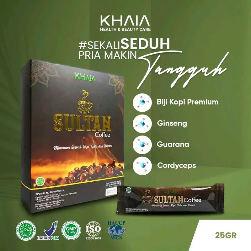 Kopi Sultan Original 100% BPOM Isi 10 Sachet Coffe Bubuk | 1 Box