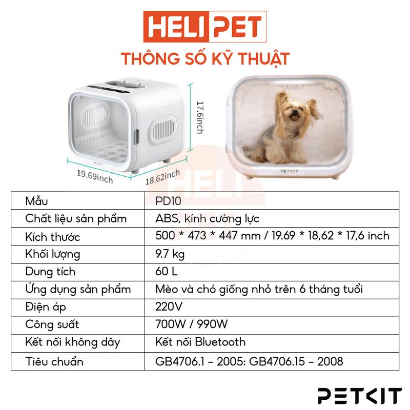 Product Introduction of [NEW 2025] Máy Sấy, Lồng Sấy Lông Chó Mèo Petkit AirSalon Max Pro Ozone - HELIPET 34