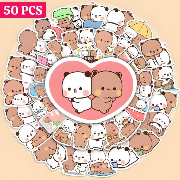  Sticker Bubu dudu - Gấu trúc Bubududu - đáng yêu quà tặng hình dán 50 sticker bubududu 