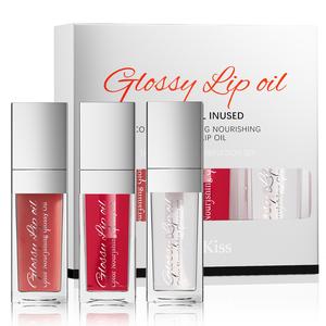 Long-lasting Lip Gloss, 3 Counts/set Glossy Lip Glaze, Moisturizing Lip Oil, Easy to Apply, Plumping Lip Stick for Girls & Women