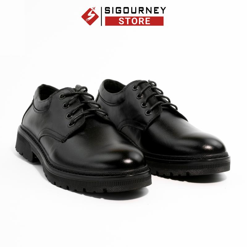 Giày Đốc da bò màu đen Full Black SIGOURNEY SDR03 - Bảo hành 18 tháng Nam Tim Shoes