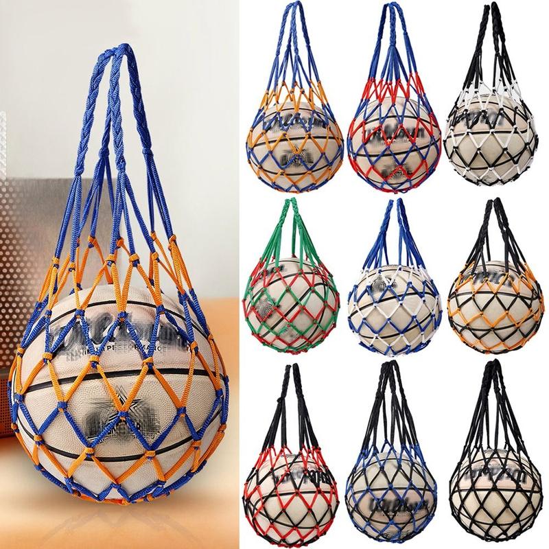 Product Introduction of Chihiro Sports Portable Equipment Nylon Nylon Net Bag Weaving Multiple Colors Basketball Carry Bag Ball Net Pouch Volleyball Ball 15