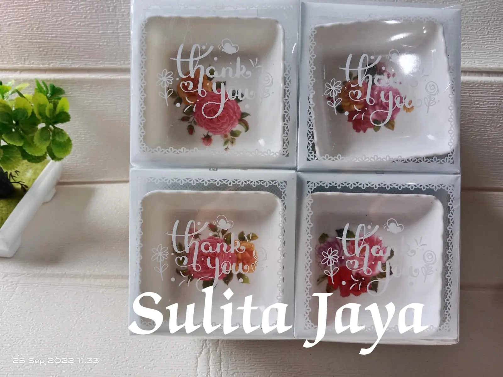 souvenir pernikahan  mangkok - isi 20 pcs mangkok kotak melamin putih kemas mika / mangkok sambal / tempat sambal melamin dan gratis kartu ucapan