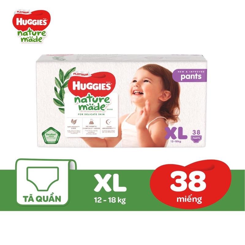 Combo 2 bịch tã dán/quần Huggies Nature Made Cho Bé Kem cotton mẫu 2