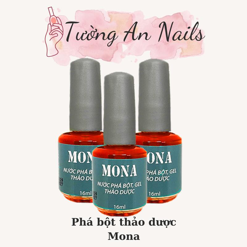 Phá bột - phá đắp gel - phá móng úp thảo dược Mona chiết xuất từ tinh dầu oliu - 16ml gel  remover