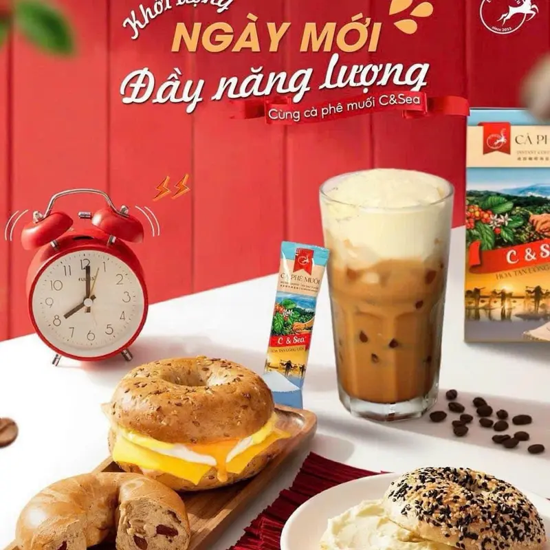 Combo 2 hop cà phê muối C - Sea Coffee Cafe. Hộp 10 gói nhỏ (16gr/gói). Date xa 2026. 0