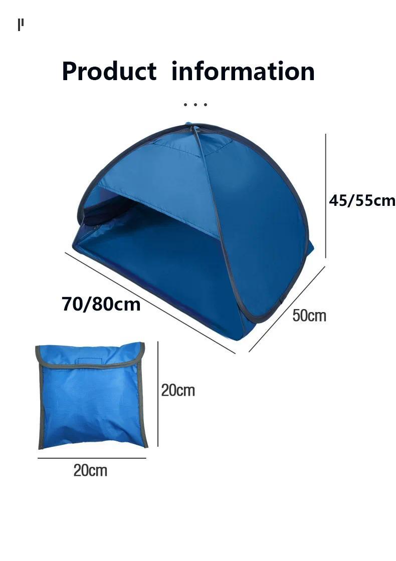 Product Introduction of Outdoor automatic quick-opening beach sunshade lazy tent sun and windproof warmth shade sun protection headrest ultralight tent 11