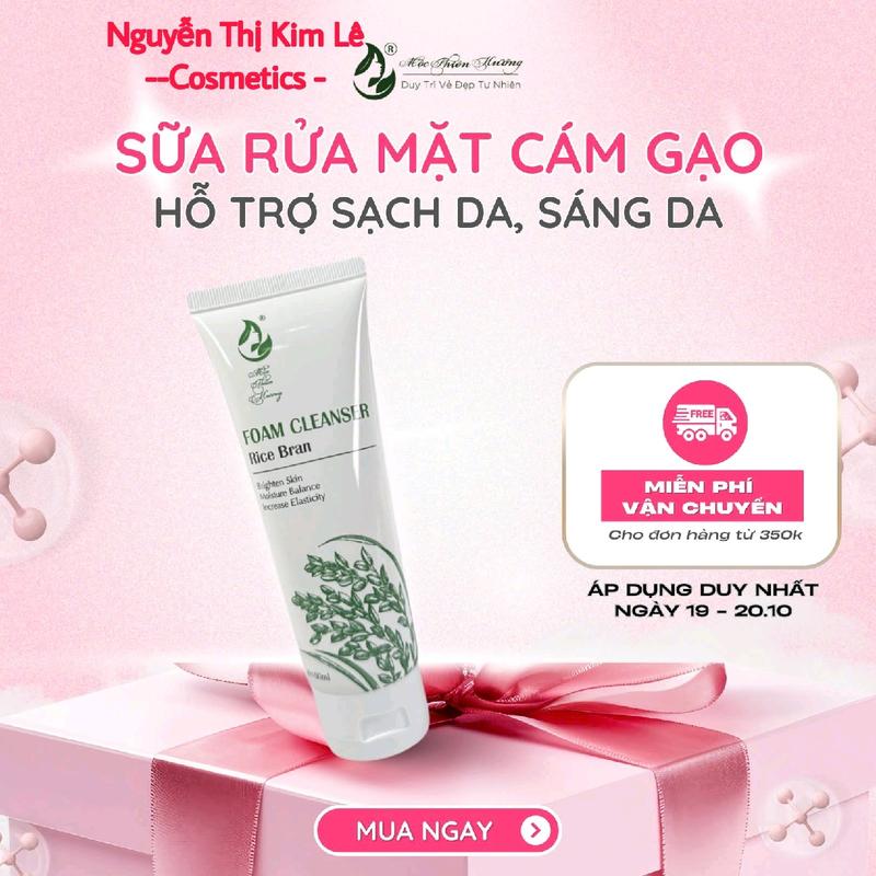 SỮA RỬA MẶT CÁM GẠO - Hỗ Trợ Làm Sạch Da - Kiềm Dầu - Ngừa Mụn - Cấp Ẩm Cho Da Mộc Thiên Hương 100ml -Tất cả các loại da -Skincare-Dưỡng Da - Chăm Sóc Da Nữ srm prem glossy stain phục hồi da vitamin e sữa rửa mặt Women _
