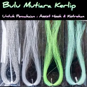 BULU MUTIARA UV COLOUR ASSIST HOOK SABIKI KOTREK'AN KEMASAN ECER [ACB01]