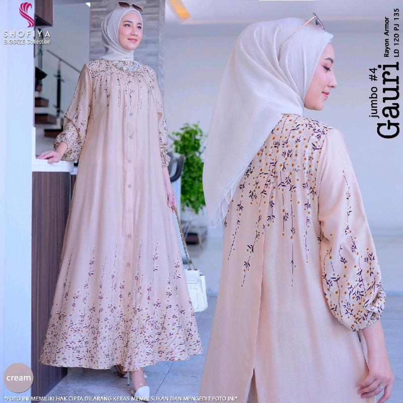 gauri series gamis maxy dress wanita super jumbo xxxl terbaru desember 2