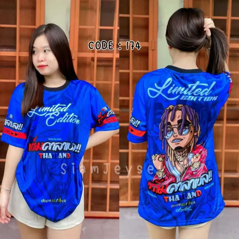 Áo Thun Áo Phông Viral Baju Jersey Thái Lan, Hàng Có Sẵn In 3D, Áo Ngắn Tay Áo, Áo Thun