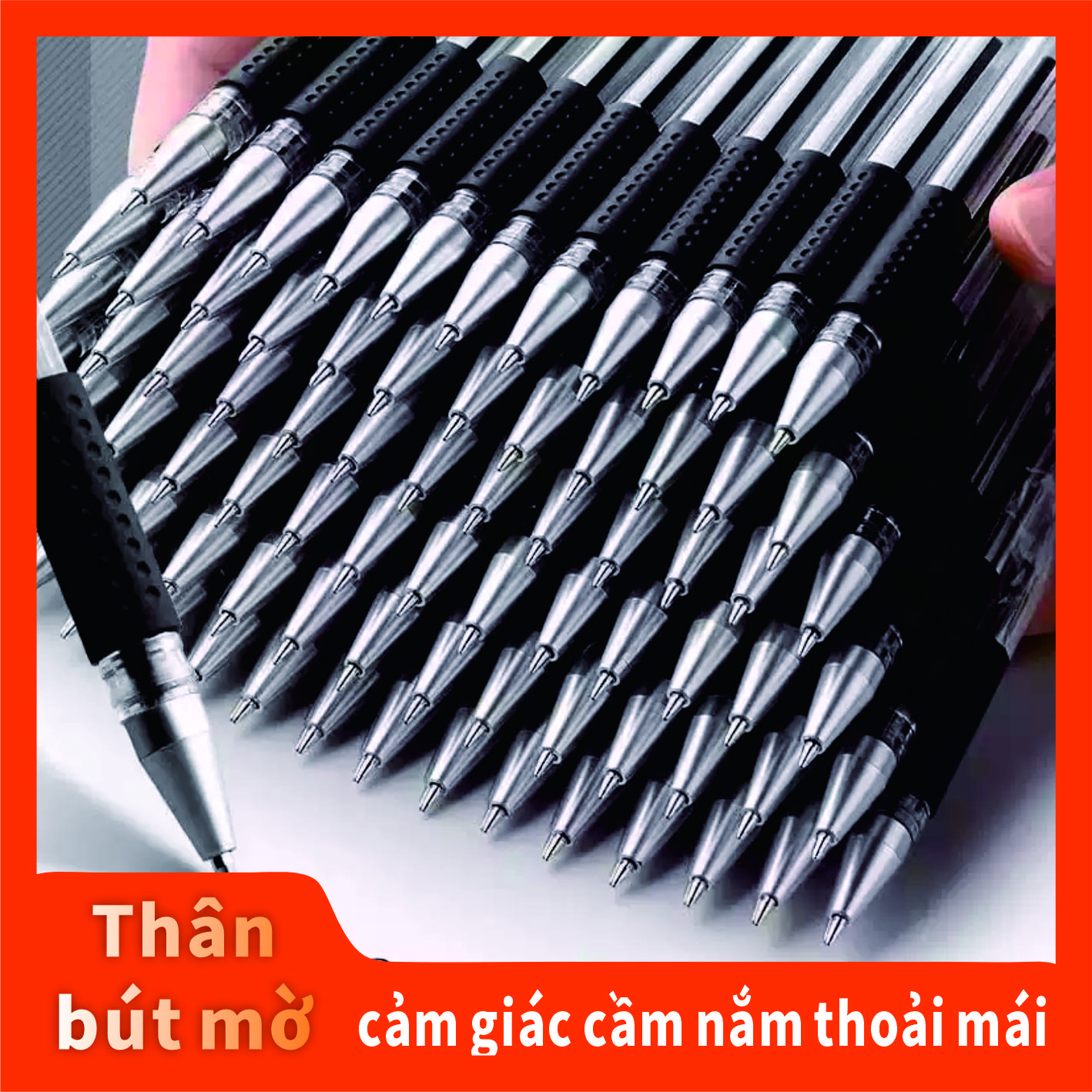 [Big Sale] pen Bút siêu tạ xanh Bi 0.5mm Mực Nhanh Khô, 3 Màu, Thiết Kế Thân Nhựa ABS, Không Rò Rỉ bút gel bấm nắp cài back school đồ dùng học tập bút không ngòi bút nước