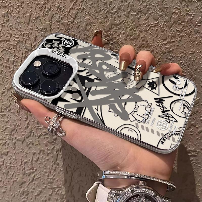 Product Introduction of Ốp Thông Minh, Họa Tiết Tiếng Anh Mặt Cười Graffiti, Thích Hợp Cho IPhone X, XS, XR, Xs Max, 14, 15, 13, 16, 11, 12ProMax, 7, 8plus, SE2020, Ốp Cứng, Bảo Vệ Siêu Chống Sốc 6