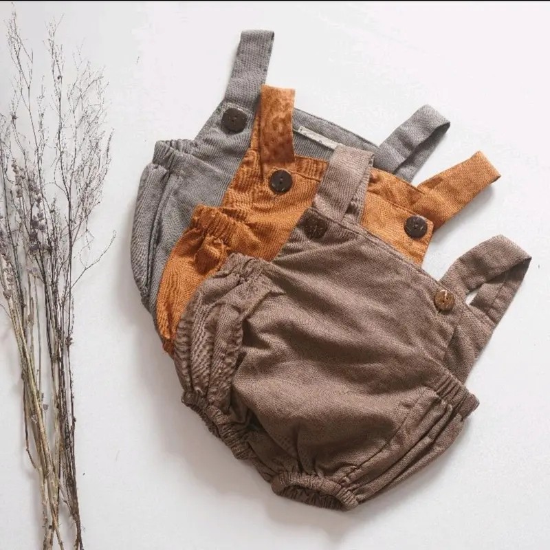 DearRussell Jaden Jumper Baby Boy Girl Unisex Newborn bayi laki-laki Earth Tone PREMIUM LINEN 0