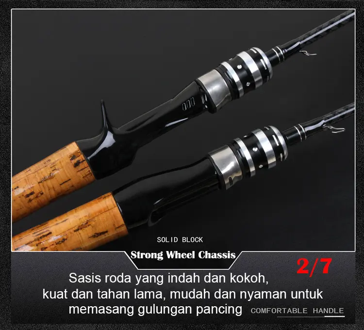 Baitcasting  Panjang 1.68m / 1.8m / 1.98m Carbon Fiber Gear ratio: 7.2:1 19+1BB fishing reel BC REEL Fishing Rod Max Drag 8kg Joran Pancing Carbon Ultralight Lure Rod Bahan Serat Karbon Ultra Ringan Roda Laut Umpan 3