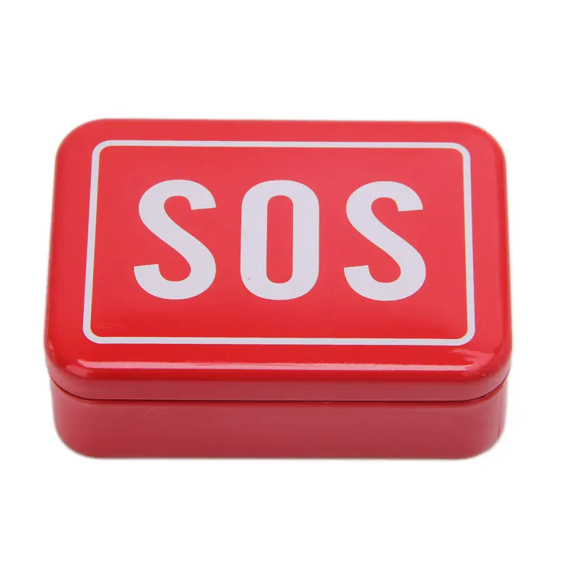 Nắp hộp trường hợp, tin "SOS", cho bộ dụng cụ sinh tồn, sơ cứu, cho viên thuốc, Bo