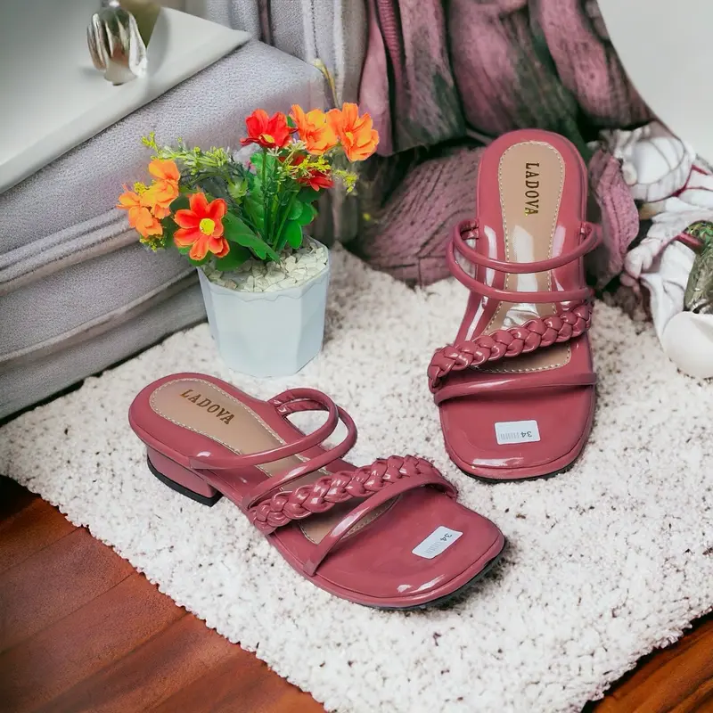 Sandal Anak Perempuan Pesta Heels hak 3cm K-04 Ladova Terbaru Size  Kaki 31-35 Fashion 4