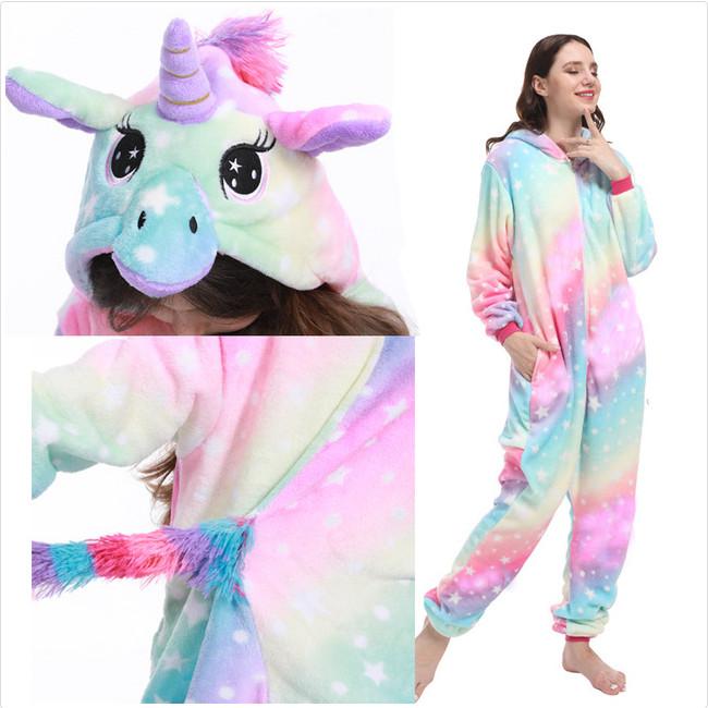 Kostum Baju Tidur Wanita Lengan Tangan Panjang Onesie Kigurumi Piyama Dewasa  Motif Hewan 3