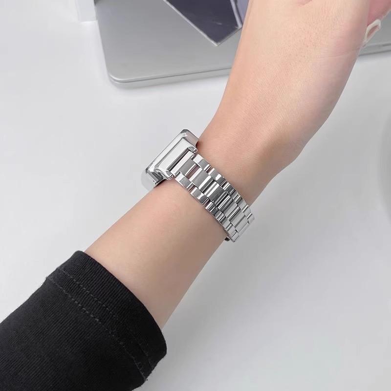 Tali Jam Tangan Stainless Steel Metal Strap for Huawei Band 10/9/8 Adjustable Replacement Band Watchband Belt Bracelet Accessories Smartwatch for Huawei Band 10/Huawei Band 9/Huawei Band 8 NFC