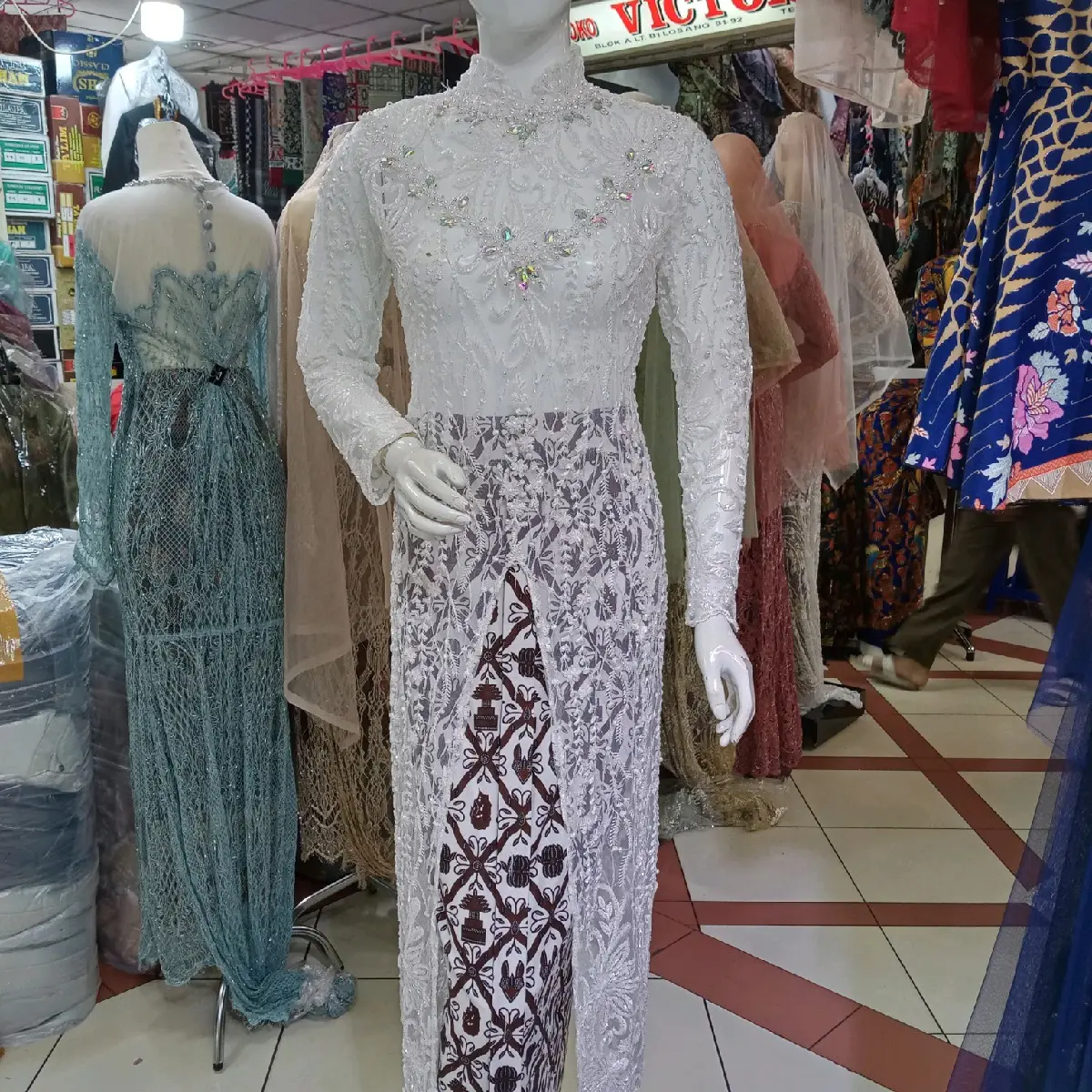 baju kebaya akad full payet ada dua motif LD 100