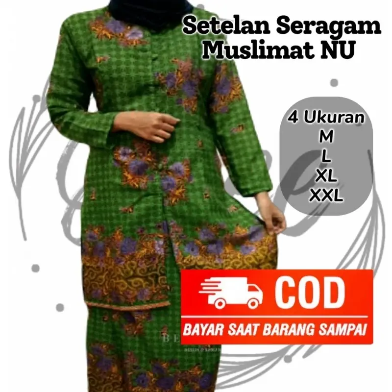 Setelan Seragam Muslimat NU Baju Seragam Fatayat NU Wanita Dewasa