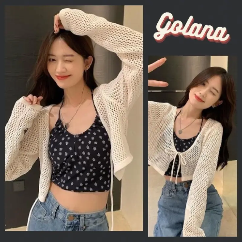Áo Khoác Cardigan Dệt Kim Len + Yếm Hoa Mặc Trong Cả Set ( Có bigsize) (SET001) ( Có Sẵn- Giao ngay) Nữ Women Top