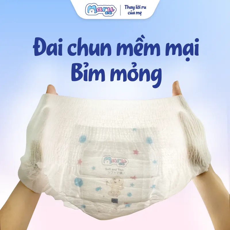 [SĂN LIVESTREAM Combo 2] Tã bỉm MARU công nghệ Nhật Bản - form to, bề mặt mềm mại, dịu nhẹ, thoáng khí, mỏng nhẹ 4