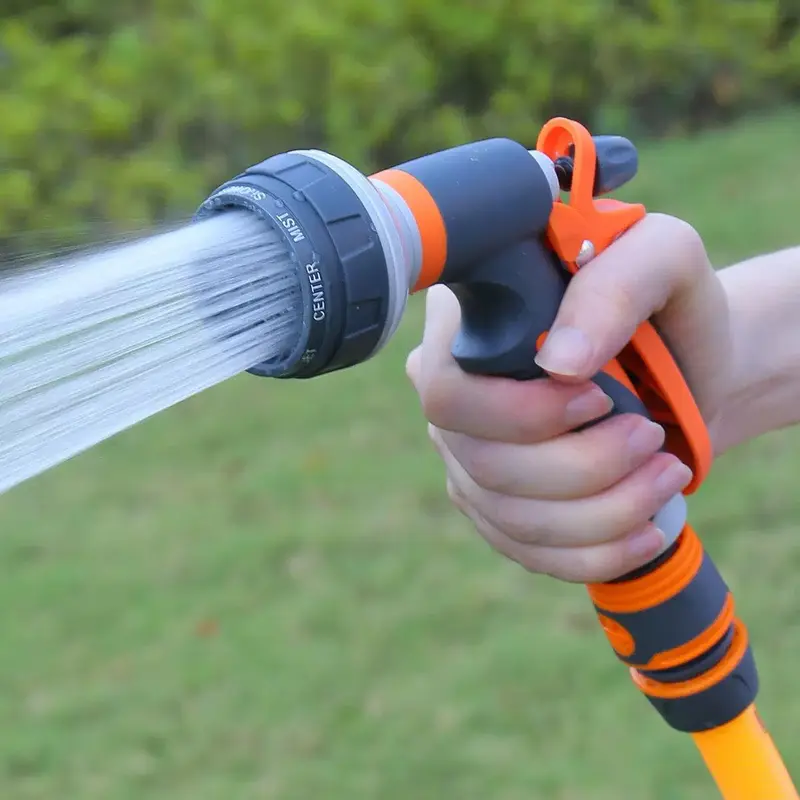 High Pressure Car Wash Water Gun with Hose, Durable Rubber Hose with Adjustable Nozzle, Multifunctional Garden Watering Tool 6
