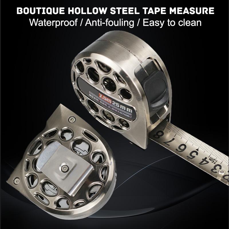 Product Introduction of 3/5/7.5M Metric Tape Measure Stainless Steel Anti-corrosion Retractable Metric Ruler Hollow Design Woodworking Measuring Gadgets 5