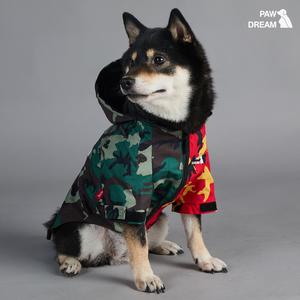 PAW DREAMトレンディなブランドの防風・防雨の北の先祖犬大型犬のレインコート、柴犬のような中規模の巨大な犬のための犬のペットジャケット