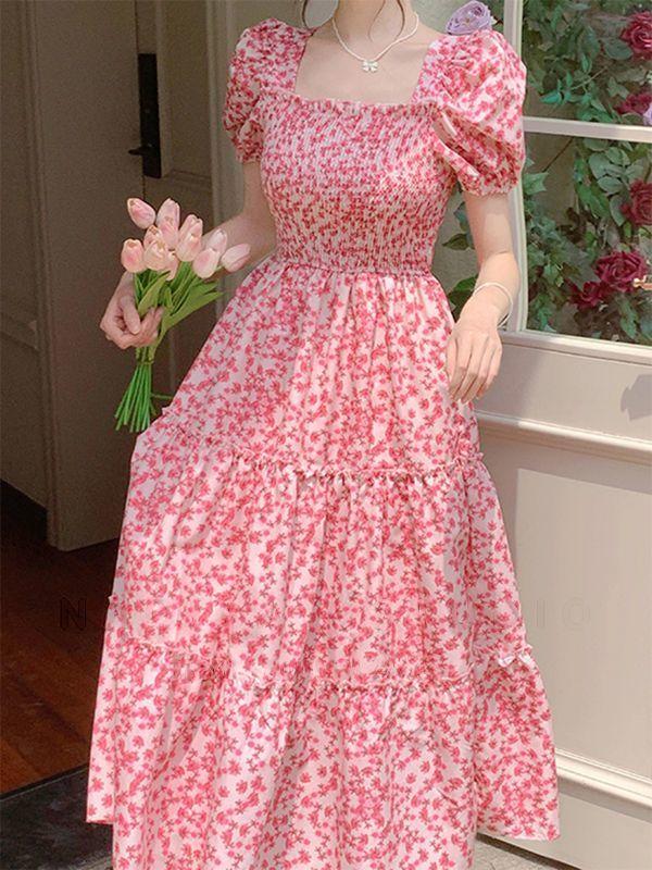 Product Introduction of Váy Hoa Màu Vàng, Phong Cách Hepburn Pháp Nghệ Thuật Và Thanh Lịch, Phong Cách Mori, Váy Mùa Hè Của Phụ Nữ, Che Bụng, Váy Giấu Flab 10