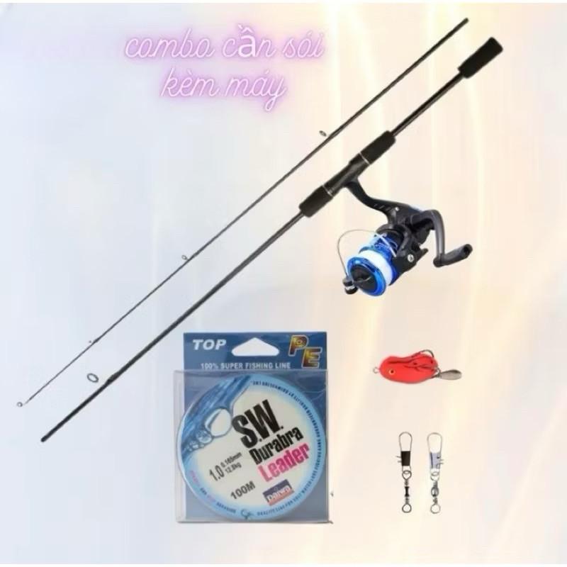  Bộ Combo Cần Câu Lure Sói Đen Máy Đứng YF 200 Kèm Bộ Phụ Kiện Đầy Đủ Giá Rẻ,Học Sinh 
