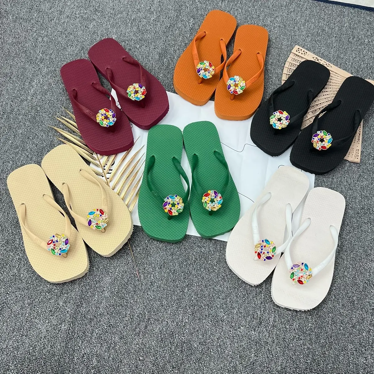 Dép CHAM TRÒN Đính Đá nhiều màu đẹp DéP du lịch Nữ GiàY Shoes Sandal