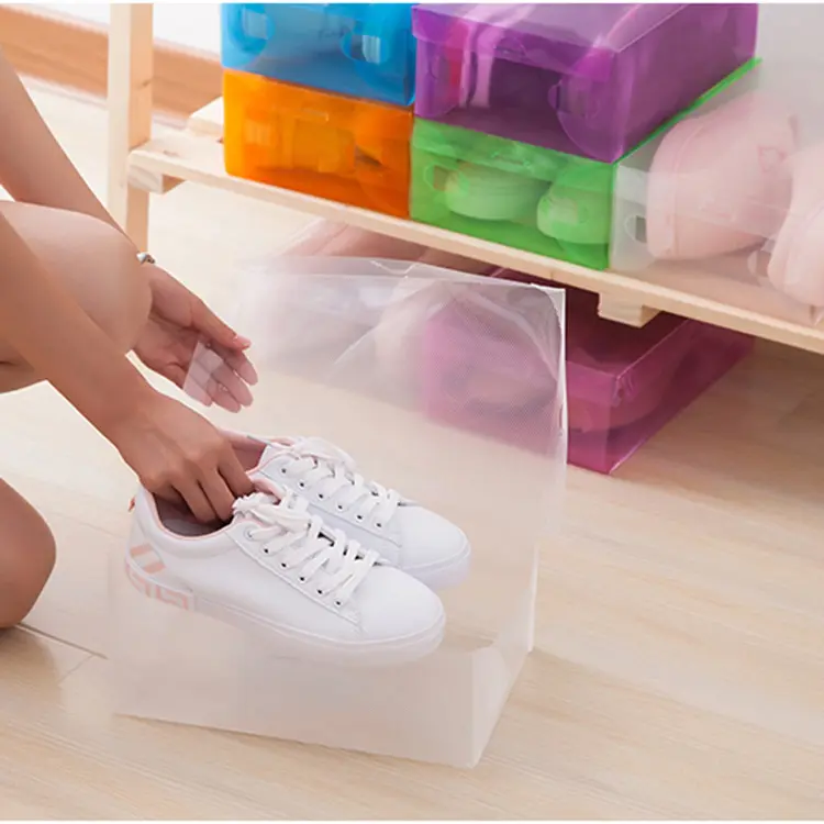 HL0042 Kotak Sepatu Lipat Transparan Serbaguna Shoes Box Organizer Multifungsi 3