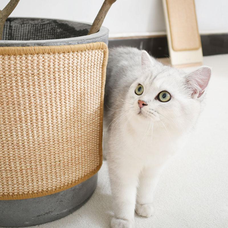 Stickable Cat Scratching Mat, Non-slip Sisal Rope Cat Scratcher Toy, Cat Scratcher Pad, Home Pet Natural Furniture Accessories 9