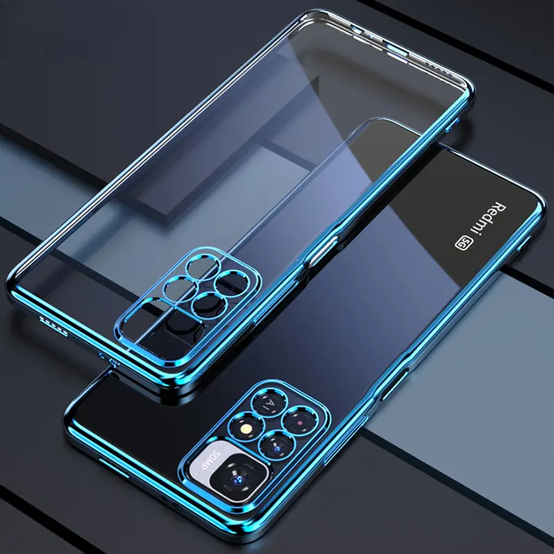Ốp Điện Thoại Cho Xiaomi Redmi Note, Tương Thích Với 11, 12, 10, 13, 11Pro, 12Pro, 12 Pro +, 12 Pro Plus, 11Pro, 10Pro, 4G, 11S, 11T Pro, Ốp Trong Suốt Bảo Vệ Camera Sau, Mềm Và Trong Suốt, Thời Trang, Khung Cạnh Mạ Điện Dễ Thương, Chống Sốc