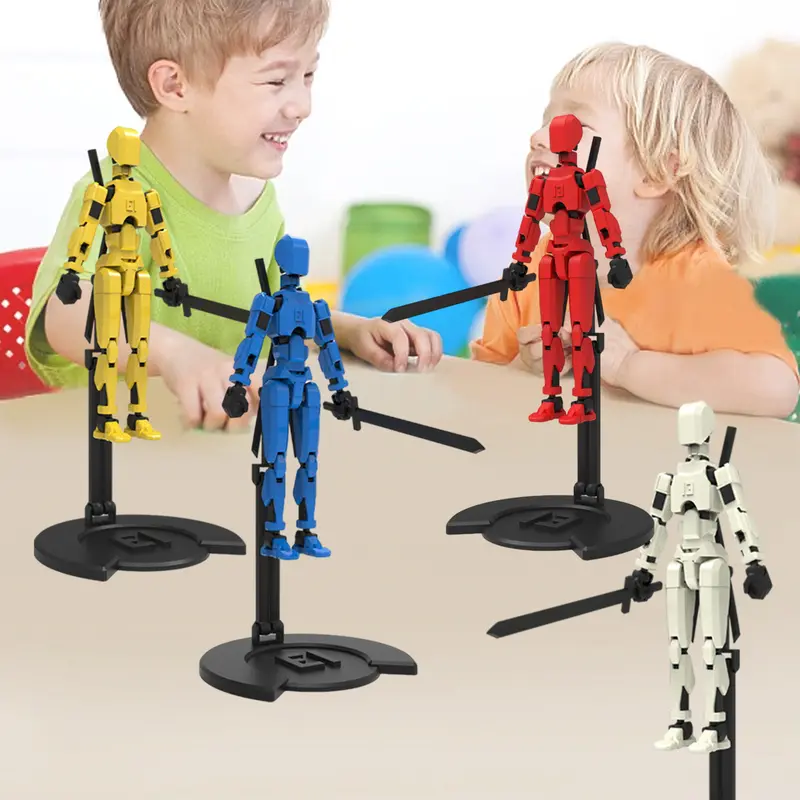 Mô Hình Hành Động Robot In 3D, Bộ 1 Chiếc, Có Phụ Kiện Đế, Mô Hình Robot Có Thể Di Chuyển Nhiều Khớp, Tượng Nhồi Bông Có Khớp Nối, Đồ Trang Trí Để Bàn, Inhgubfe 2