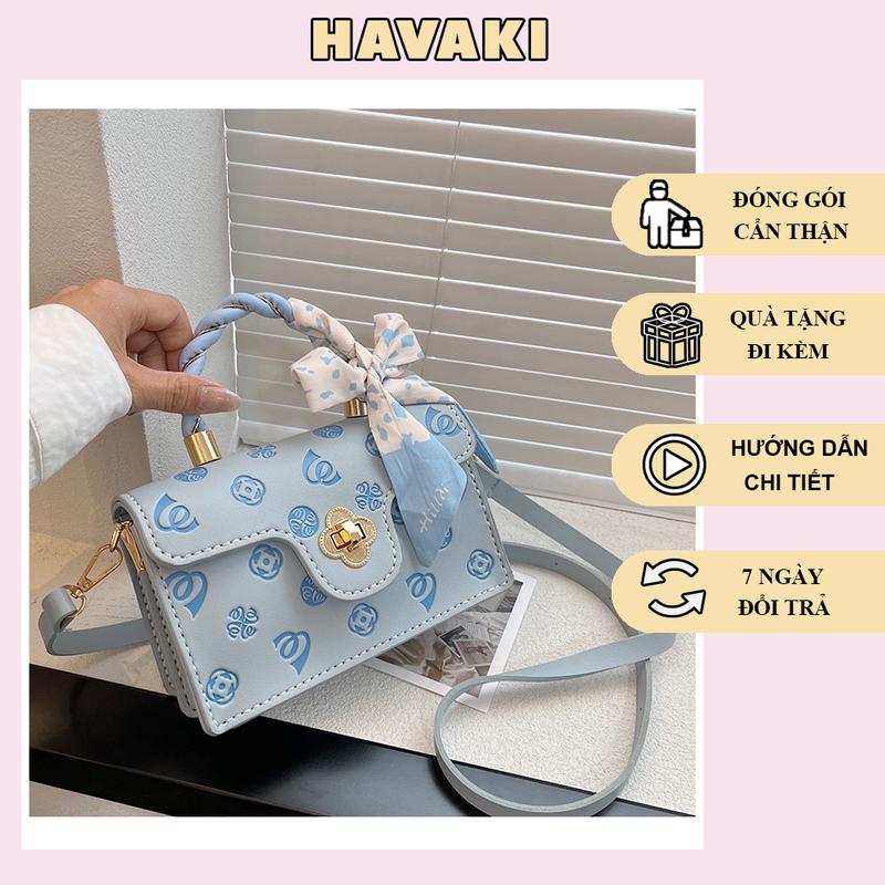 Bộ phụ kiện túi handmade da PU hình hoa, túi xách tự đan da PU-Phụ kiện đan túi HAVAKI