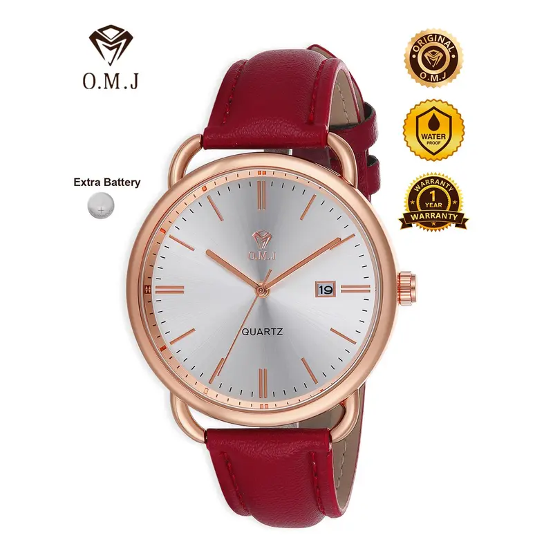 【O.M.J Official】Jam Tangan Netral Original Terbaru Strap Kulit Asli Seri G049 Neutral Watches 2