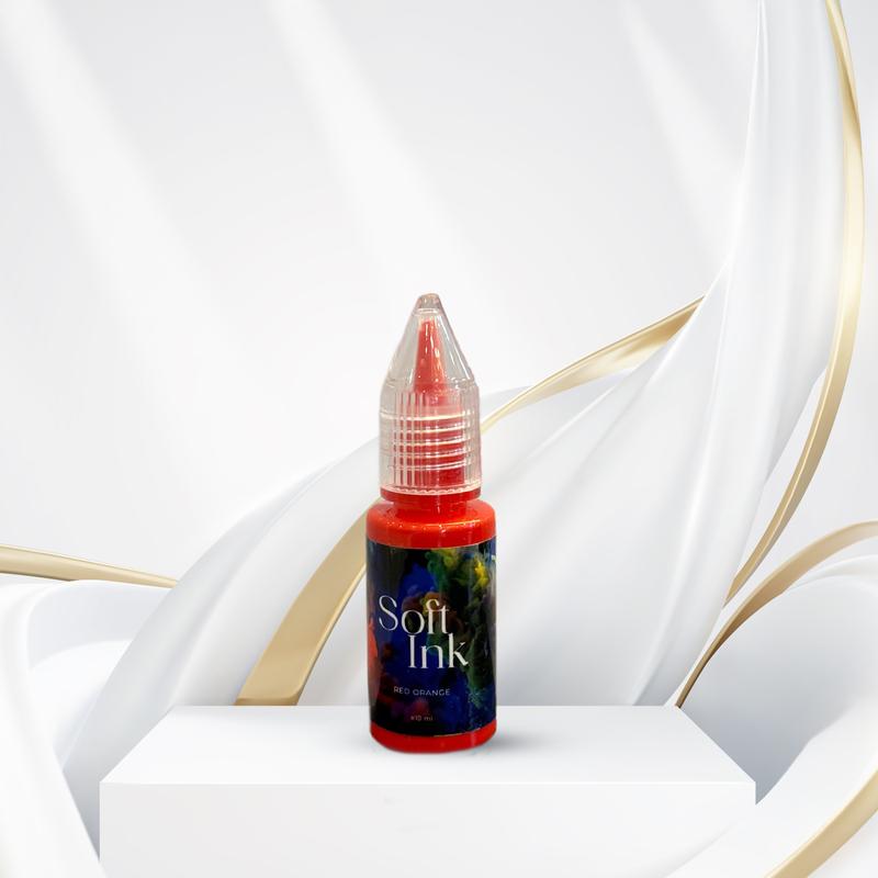  Mực viết máy học sinh Soft Ink màu đỏ cam   red orange   chai 5ml 10ml 