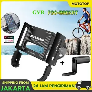 GVB P30 Original Phone Holder Hp Sepeda Motor Alumunium Alloy Tempat Hp Motor Mobil listrik Dudukan Navigasi Mengendarai Sepeda Motor/Dudukan Telepon Sepeda Dudukan Penyangga Smartphone