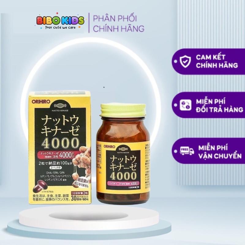 Viên Uống phòng đột quỵ Orihiro Nattokinase 4000FU Nhật Bản