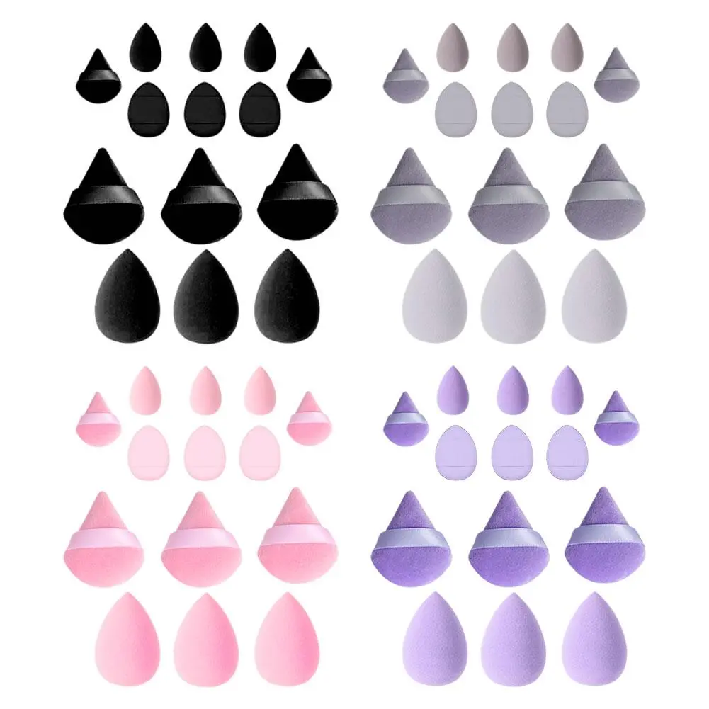 14pc Makeup Sponge Set Velvet Beauty Blenders Makeup Sponge Finger Puff Foundation Cosmetic Puffs