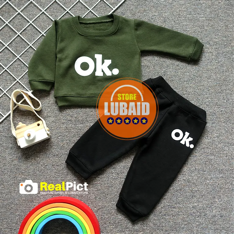[SJK-RF12] LUBAID STORE, Setelan Sweater Fleece Anak 1 - 2 Tahun, Jaket Bayi RED FOREST OK, Outfit Hangat Lengan Panjang Balita Laki-Laki dan Perempuan, Motif Cewek Cowok, Anti Dingin untuk Musim Hujan, Termurah Terlaris Original, Lembut Adem Berkualitas 3