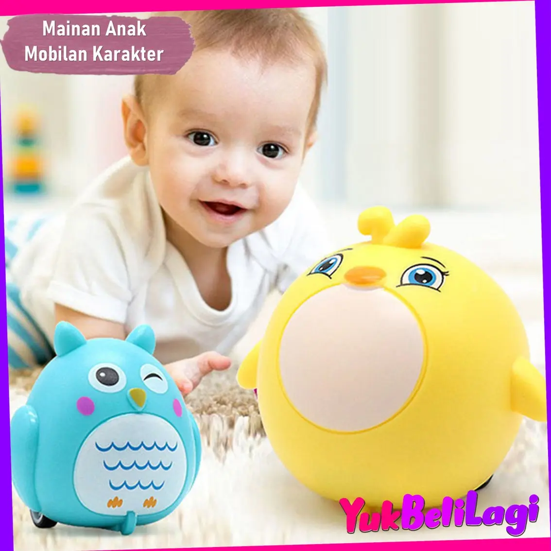 COD (YBL) Mainan Anak Mobilan Bentuk Binatang Mainan Lucu Tarik Mundur Mainan Mobil Karakter Animal Murah (BELI LOKAL)