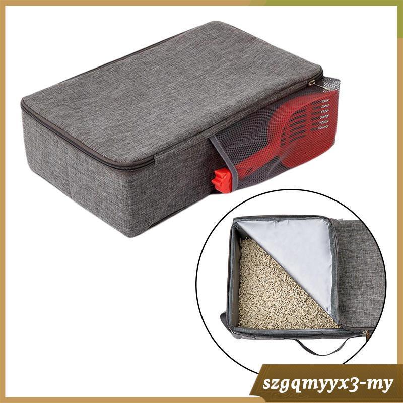 Product Introduction of Folded Cat Toilet, with Dipper Waterproof Oxford Cloth with Handle Urinal Seat Potty Pet for Travel Outdoor Kitty Kitten 24
